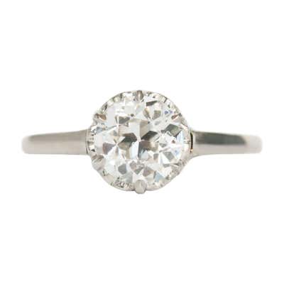 Elegant 10 Carat Diamond Platinum Engagement Ring at 1stDibs | 10 carat ...