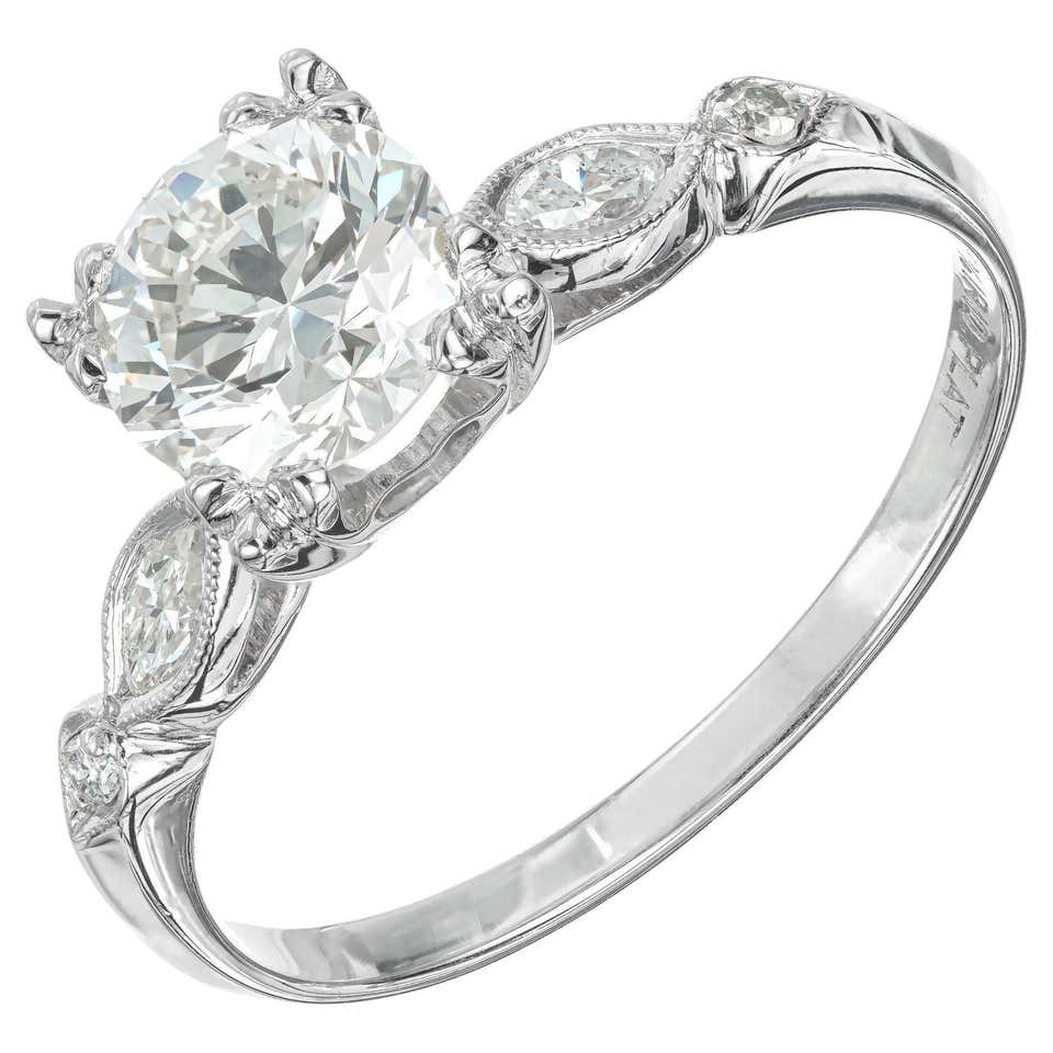 Elegant 10 Carat Diamond Platinum Engagement Ring at 1stDibs | 10 carat ...