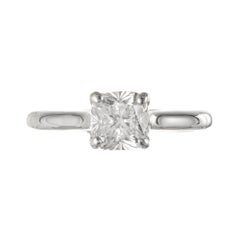 GIA Certified 1.10 Carat Diamond White Gold Engagement Ring
