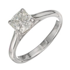 GIA Certified 1.10 Carat Diamond White Gold Engagement Ring
