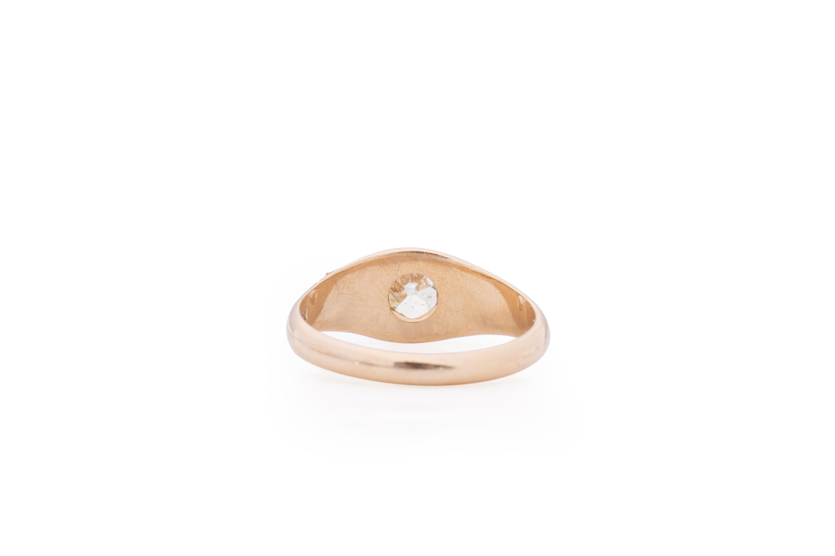 GIA Certified 1.10 Carat Edwardian Diamond 14 Karat Yellow Gold Engagement Ring In Good Condition For Sale In Atlanta, GA