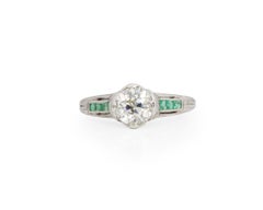 GIA Certified 1.10 Carat Edwardian Diamond Platinum Engagement Ring