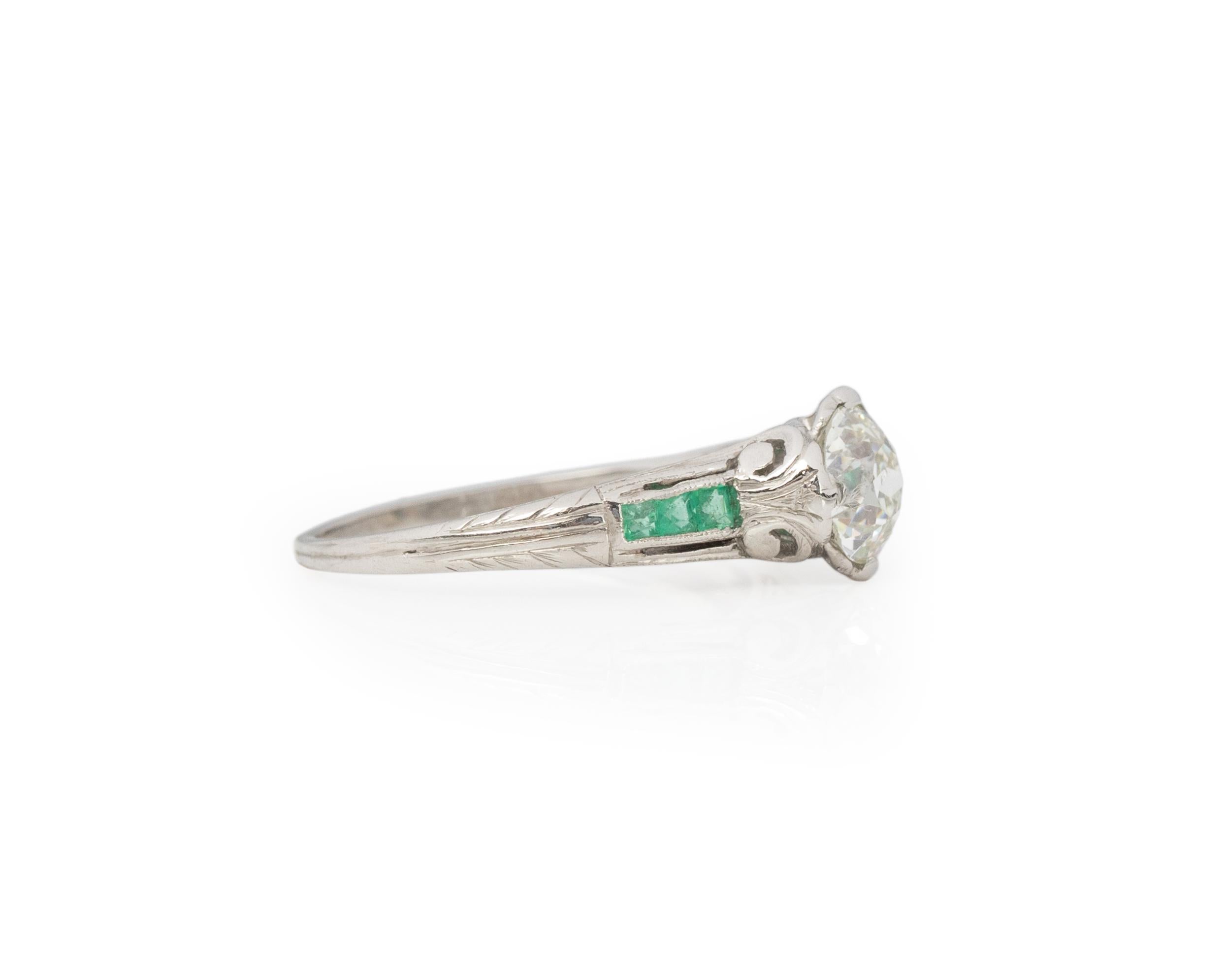 Old Mine Cut GIA Certified 1.10 Carat Edwardian Diamond Platinum Engagement Ring For Sale