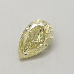 Diamant certifié par le GIA, 1,10 carat, couleur « Fancy Light Greenish Yellow », pureté VS2