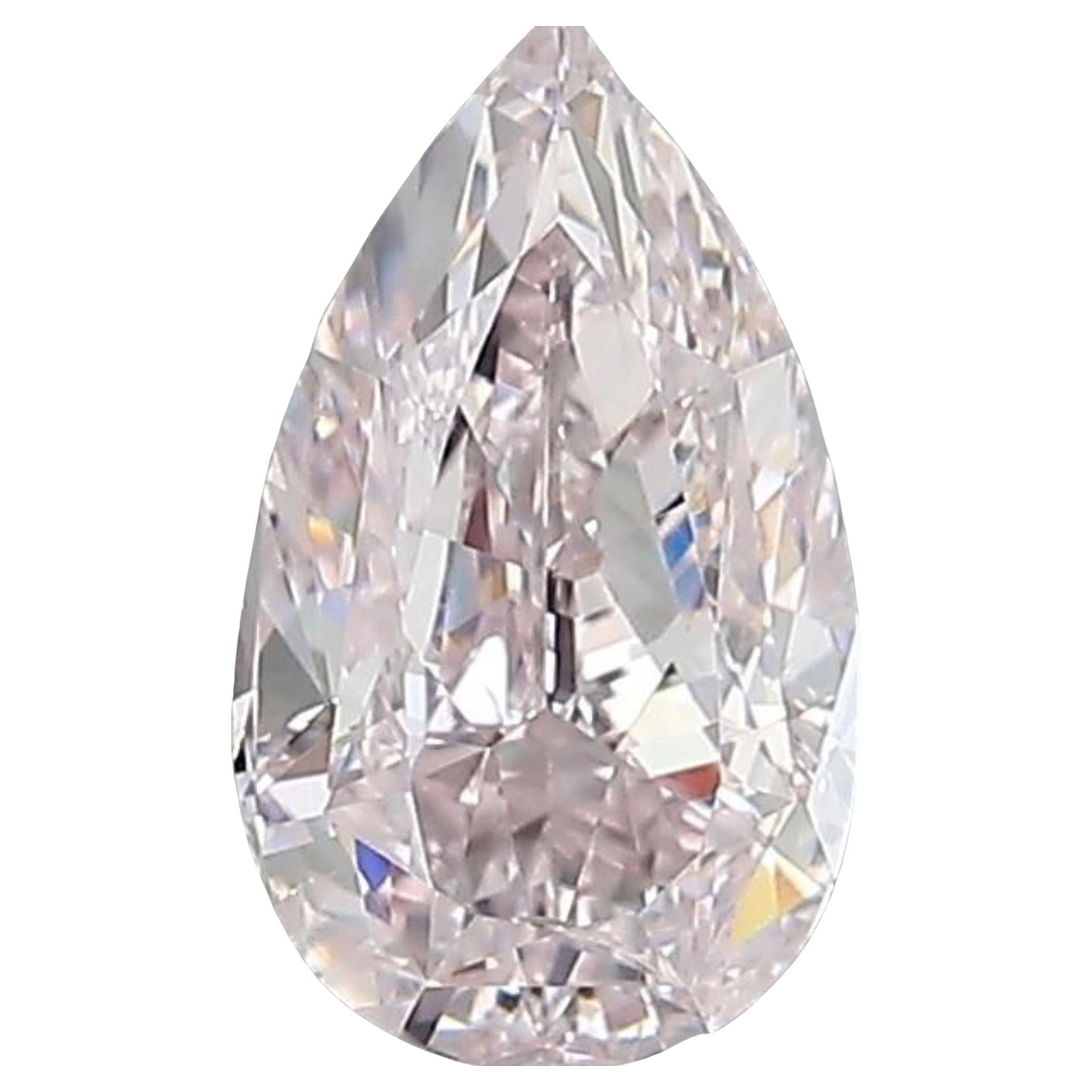 GIA Certified 1.10 Carat Fancy Light Pink Pear Cut Diamond Loose
