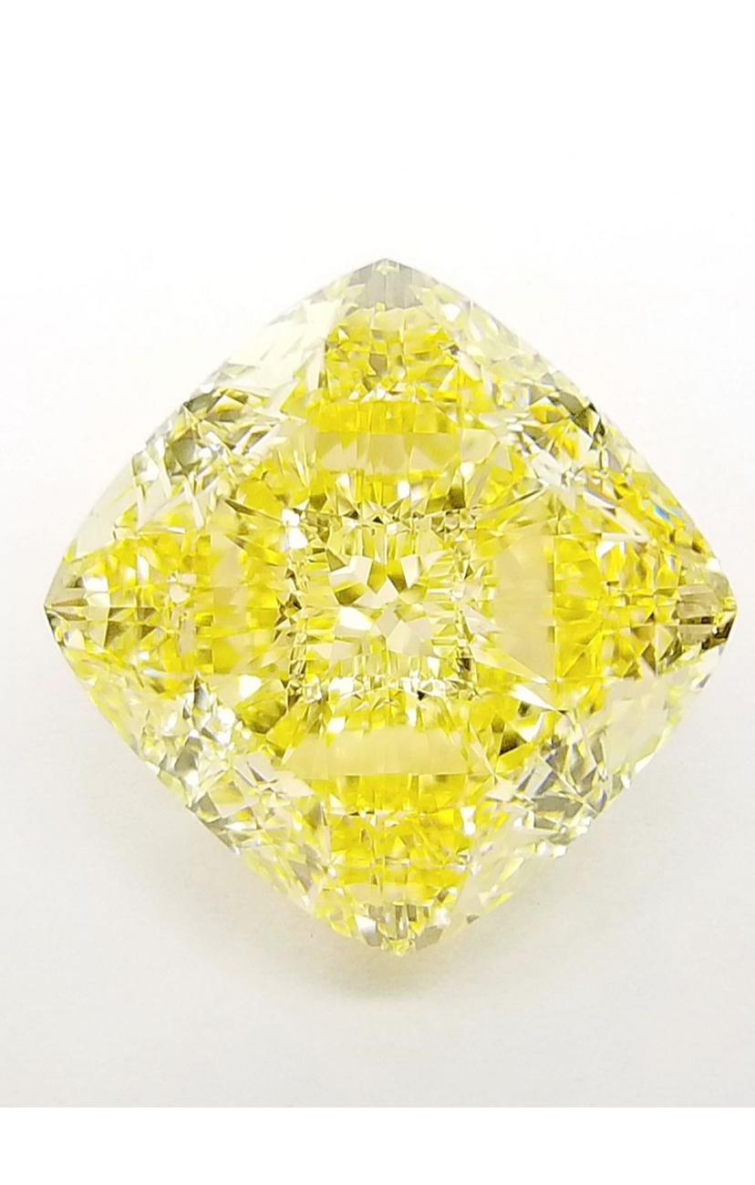 Cushion Cut GIA Certified 11.00 Carats Fancy Yellow Diamond  For Sale