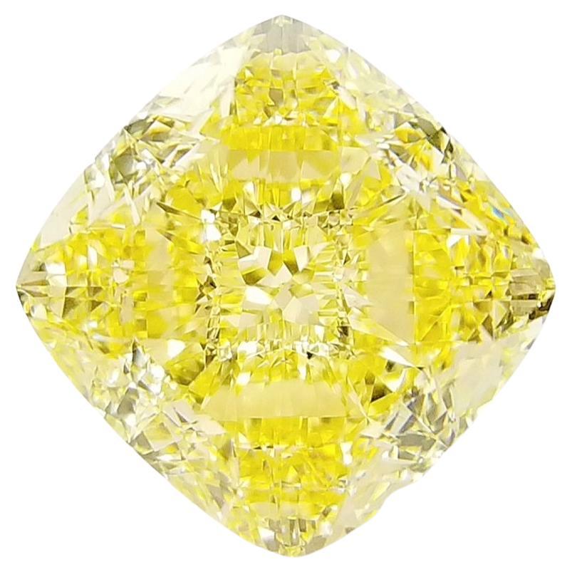 GIA Certified 11.00 Carats Fancy Yellow Diamond  For Sale
