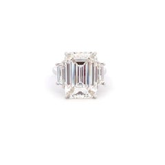GIA-Certified 11.05-Carat Emerald Cut Diamond G, VS2 Diamond Ring in Platinum