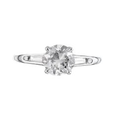 GIA Certified 1.11 Carat Diamond Platinum Engagement Ring