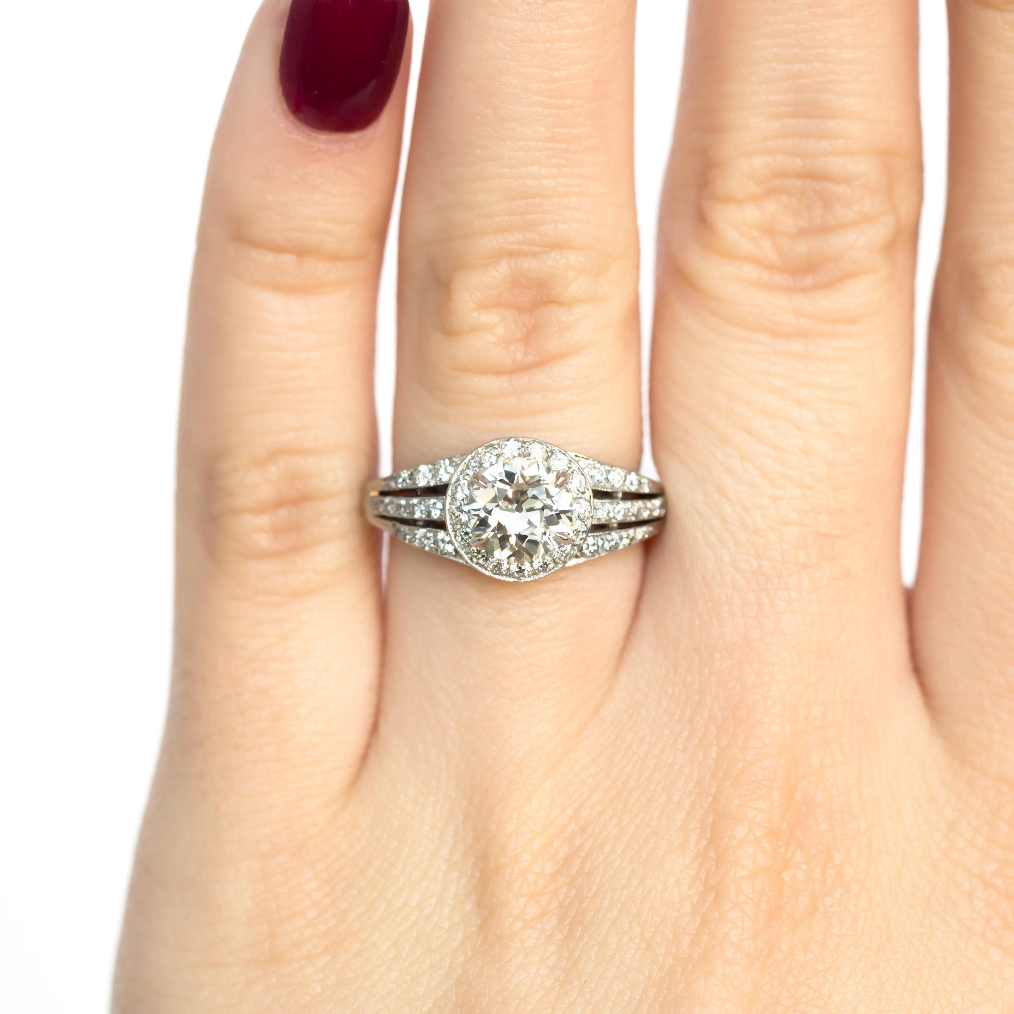 Women's or Men's GIA Certified 1.11 Carat Diamond Platinum Engagement Ring