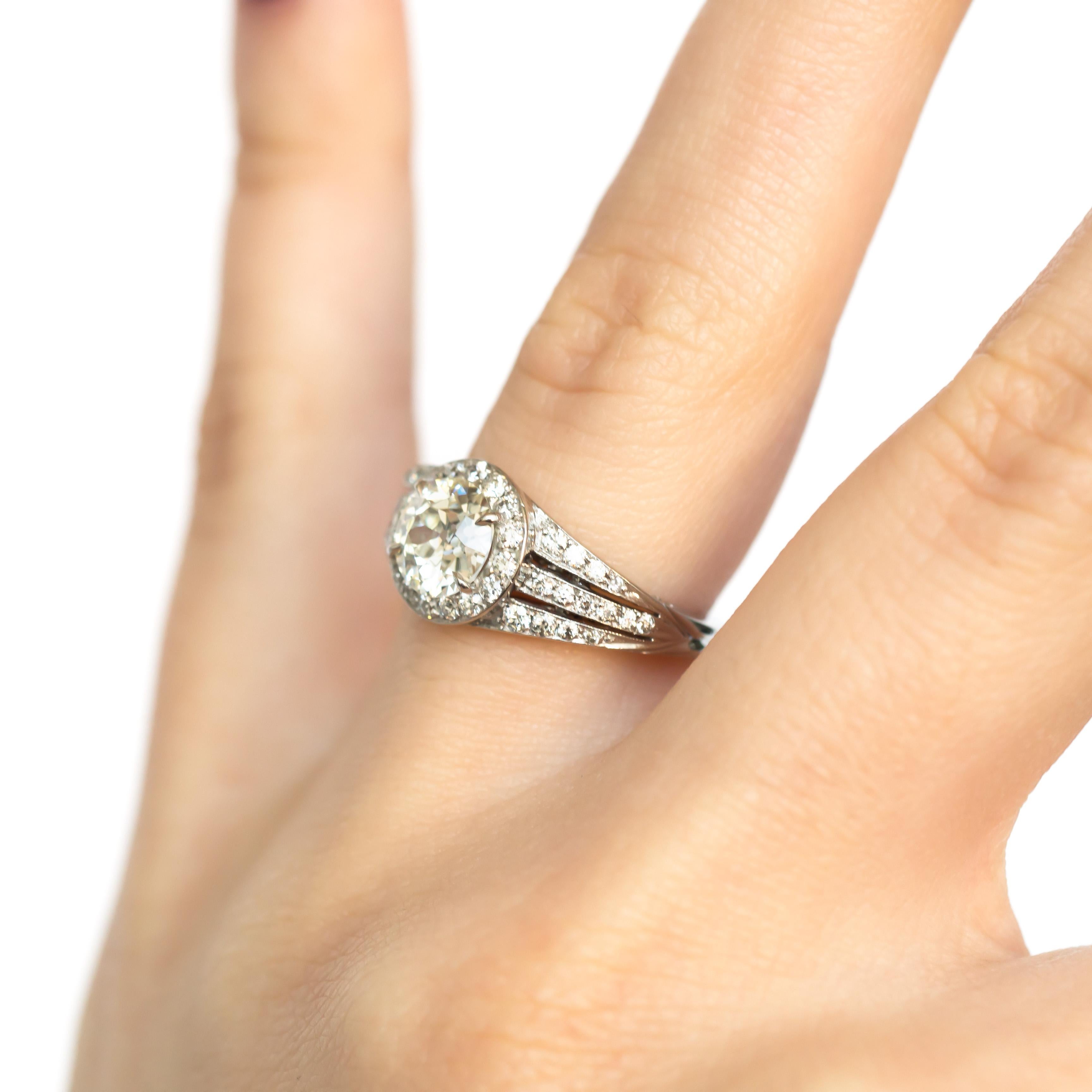GIA Certified 1.11 Carat Diamond Platinum Engagement Ring 1