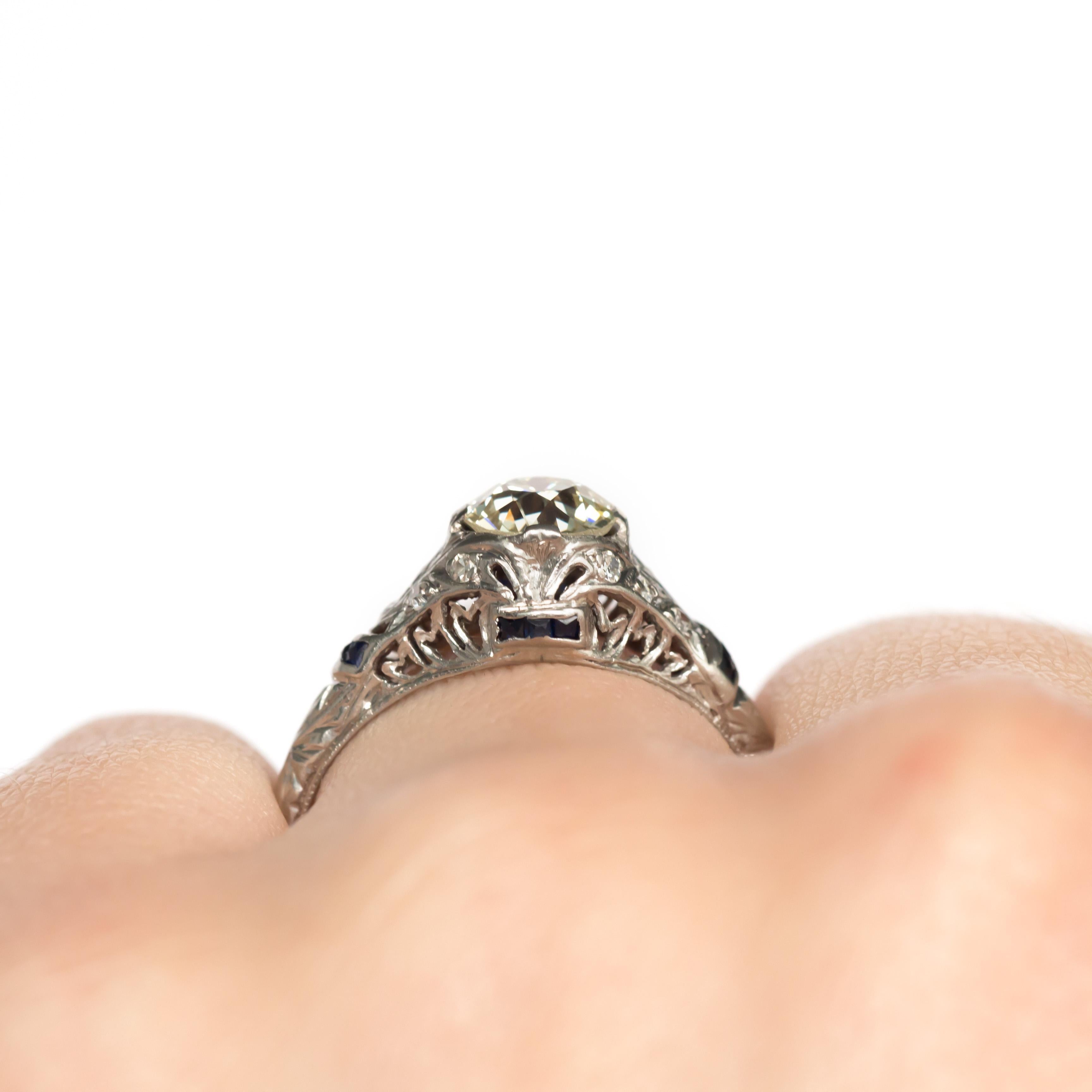 GIA Certified 1.11 Carat Diamond Platinum Engagement Ring For Sale 3
