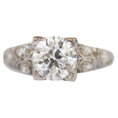Anello di fidanzamento in platino con diamante certificato GIA da 1.11 carati