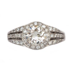 GIA Certified 1.11 Carat Diamond Platinum Engagement Ring