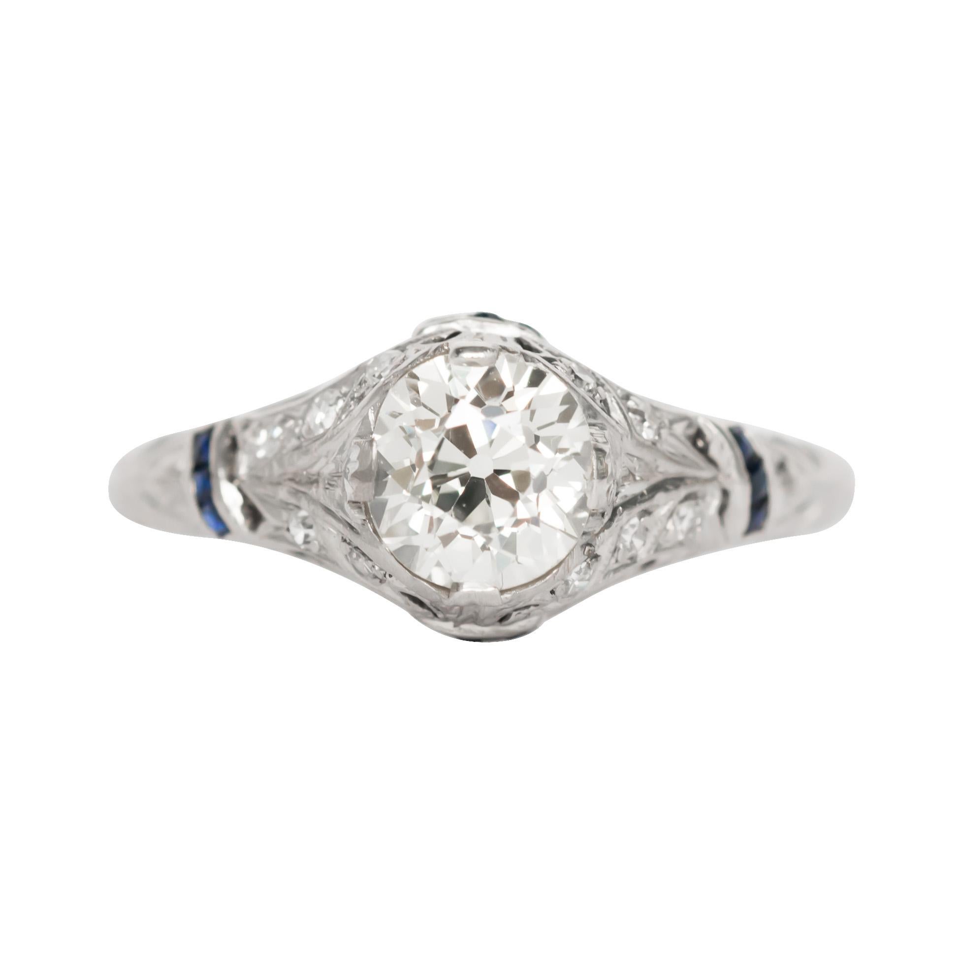 GIA Certified 1.11 Carat Diamond Platinum Engagement Ring