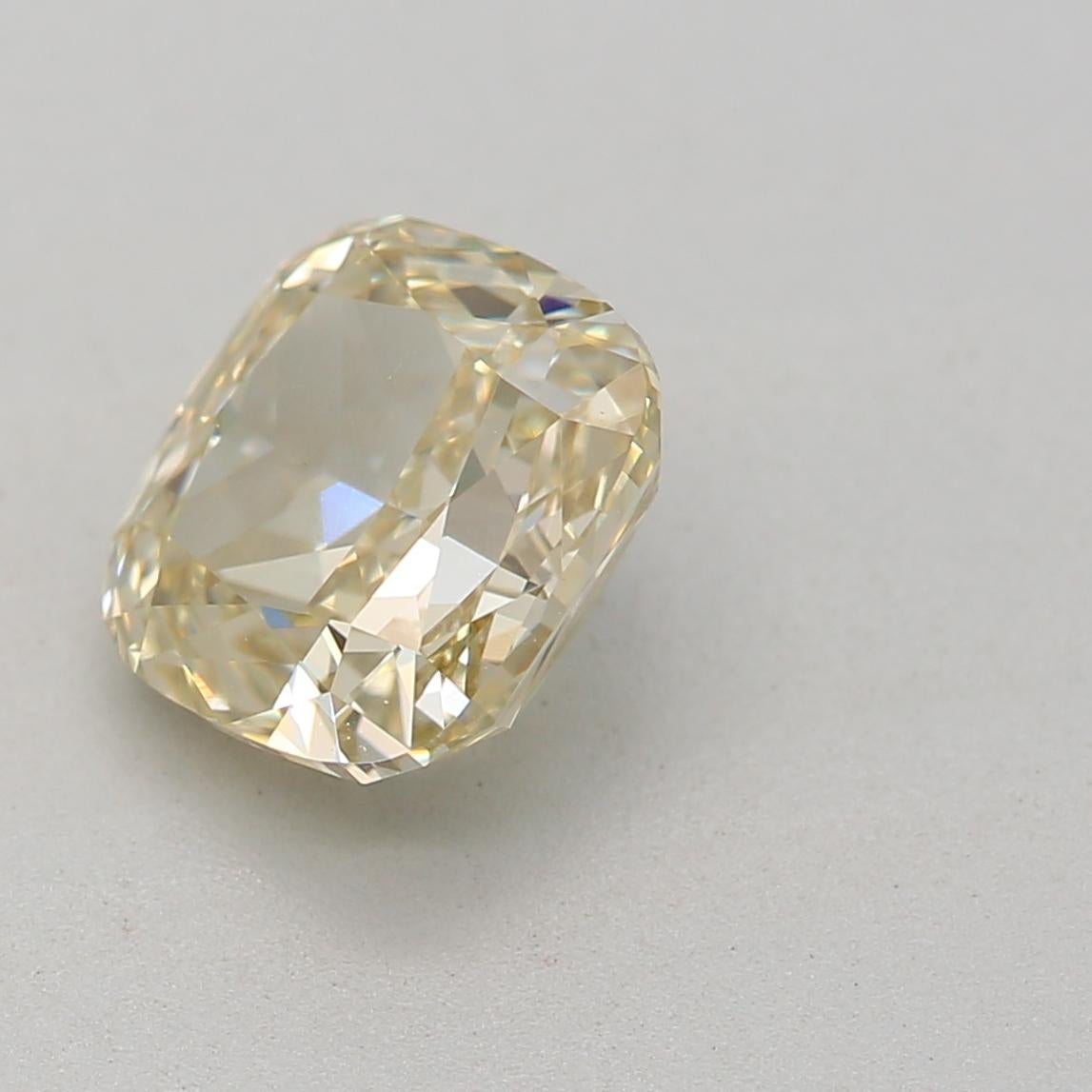 Taglio cuscino Diamante certificato GIA da 1,11 carati di colore giallo bruno chiaro VS2 di chiarezza in vendita