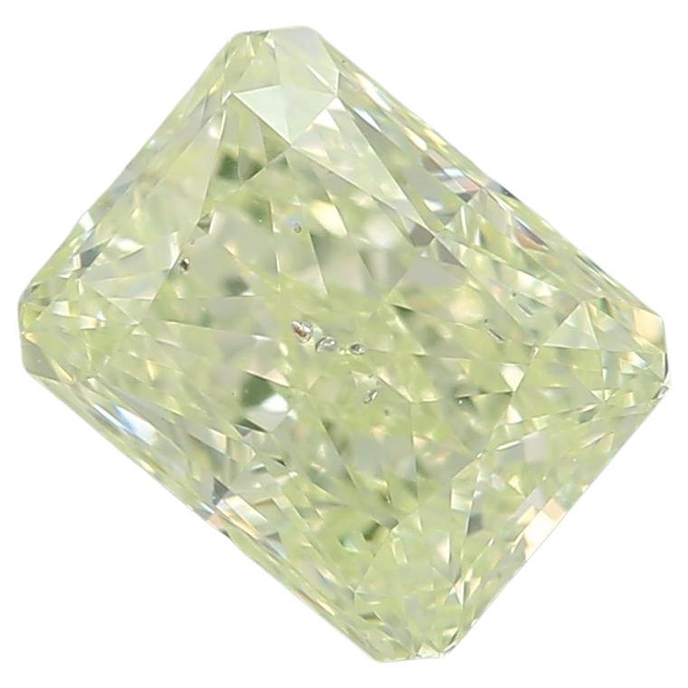 Diamante certificado por GIA de 1,11 quilates de color amarillo fantasía verde con claridad SI2 en venta