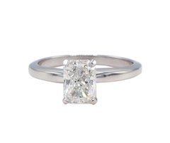 GIA Certified 1.11 Carat I VS1 Radiant Natural Diamond Solitaire Engagement Ring