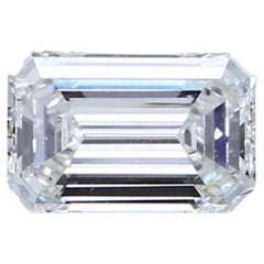 Diamant naturel certifié GIA de 1.11 carat, taille émeraude, en vrac