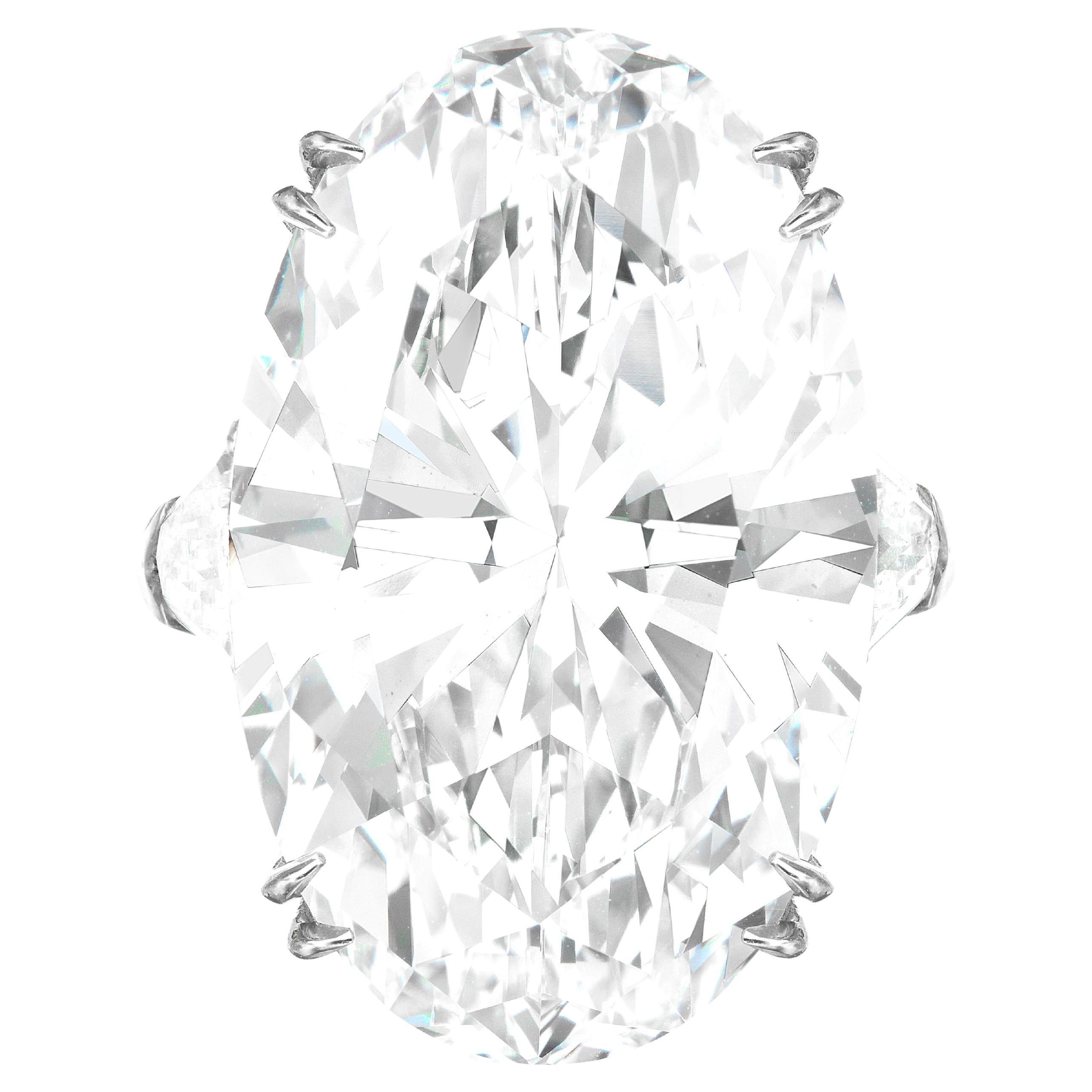 GIA Certified 11.13 Ct. Oval Cut Diamond Tapered Baguette Ring