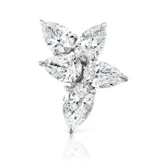 Pendiente de racimo de diamantes en forma de pera de 11,18 quilates certificado por el GIA