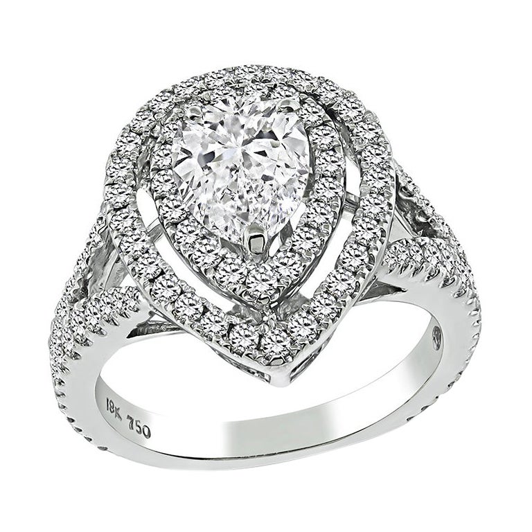 Bague de fiançailles à diamant certifié GIA de 1,11ct