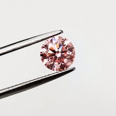 GIA Certified 1.11CT HPHT VVS1 Round Brilliant Cut Natural Pink Diamond