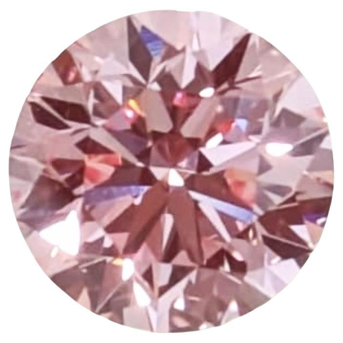 GIA Certified 1.11CT HPHT VVS1 Round Brilliante Cut Natural Pink Diamond in vendita