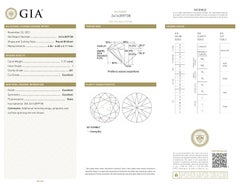 GIA Certified 1.11ct Round Diamond Split V Bezel Halo Pendant Necklace