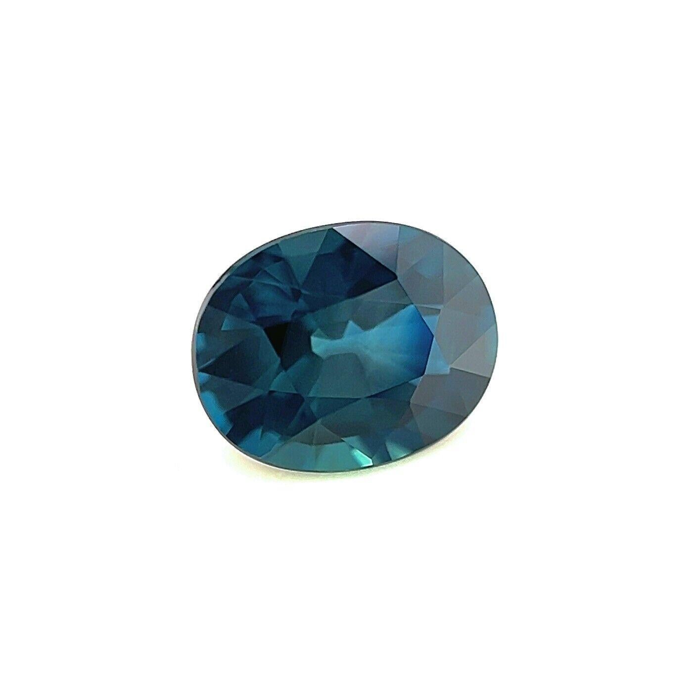 GIA Certified 1.11ct Sapphire Natural Vivid Blue Green Untreated 6.7x5.2mm If

Saphir bleu vert naturel non traité, taille ovale.
Saphir non chauffé de 1.11 carat d'une belle couleur vert bleu profond.
Entièrement certifiée par le GIA confirmant que