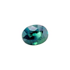 Gia Certified 1.11ct Unheated Deep Green Blue Sapphire Oval Cut Untreated Gem