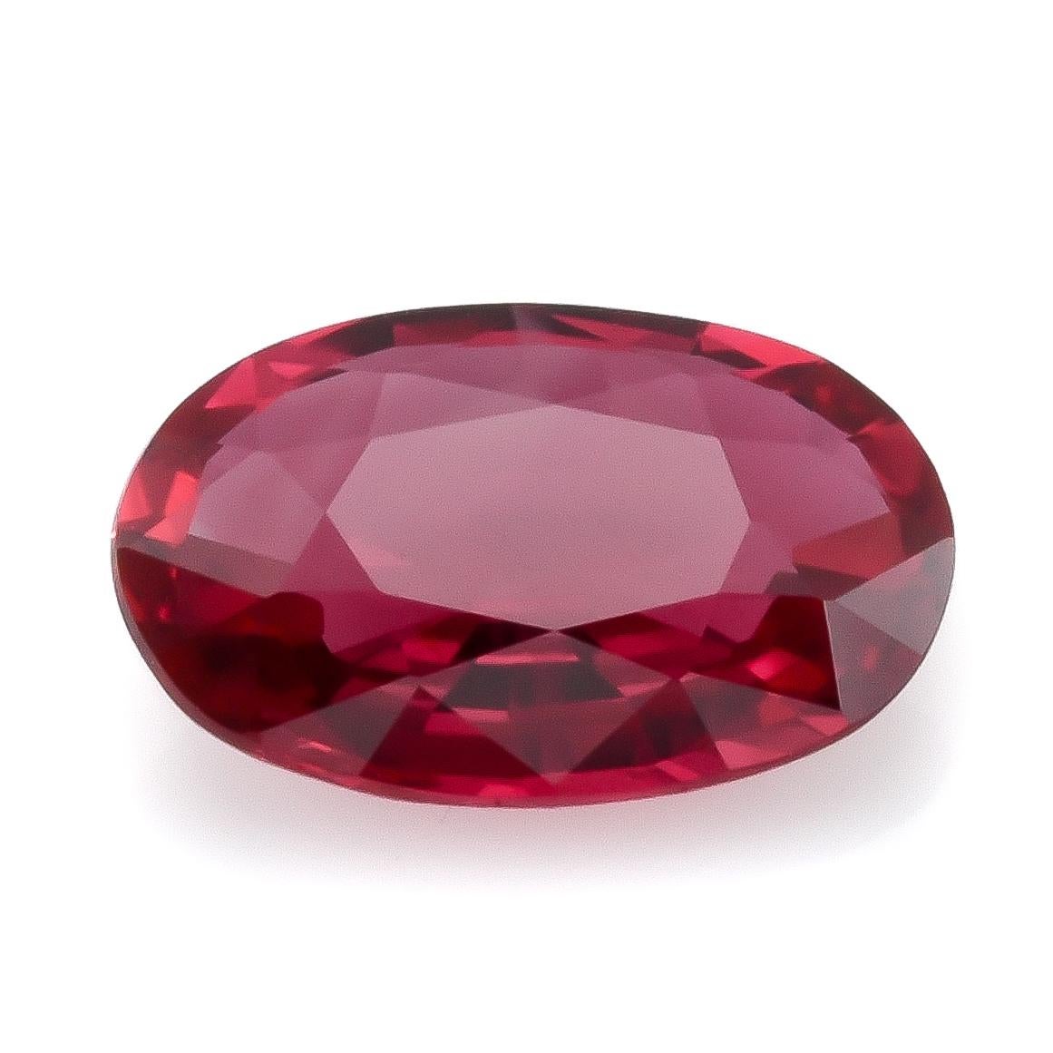 Women's or Men's GIA Certified 1.12 Сarats Unheated Mozambique Ruby For Sale