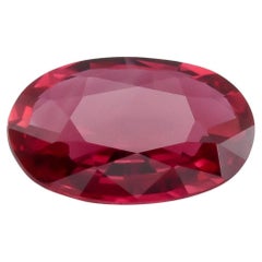 Gema de rubí rojo de Mozambique natural sin calentar de 1.12 quilates con informe GIA