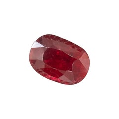 GIA Certified 1.12 Carat Burma No Heat Natural Cushion Cut Ruby (Rubino di Burma senza calore)