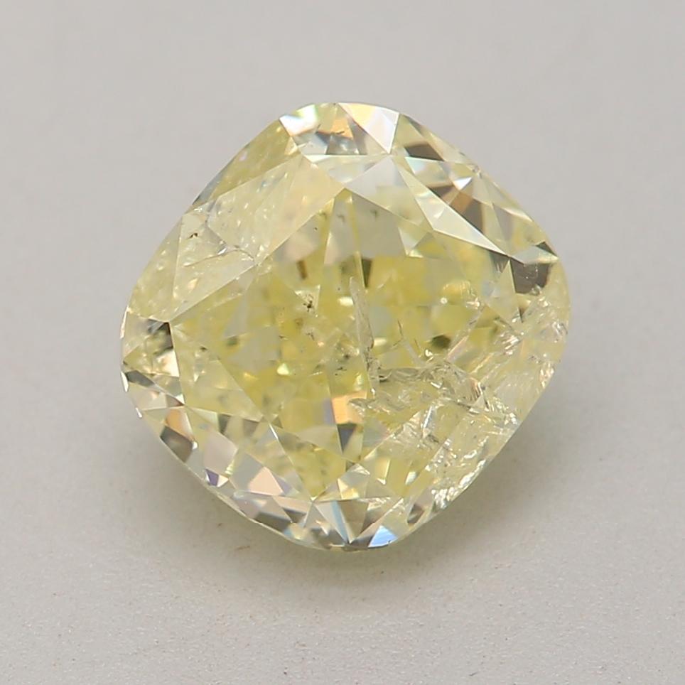 Certificate: GIA
Report Number: 5211422310
Shape And Cut: Cushion
Carat Weight: 1.12 carat
Measurements: 6.01 x 5.64 x 3.83 mm
Color Grade: Fancy Light Yellow

This cushion cut diamond, also known as a pillow cut, features a square or rectangular