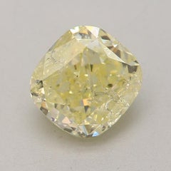 GIA Certified 1.12 Carat Fancy Light Yellow I3 Clarity Diamond