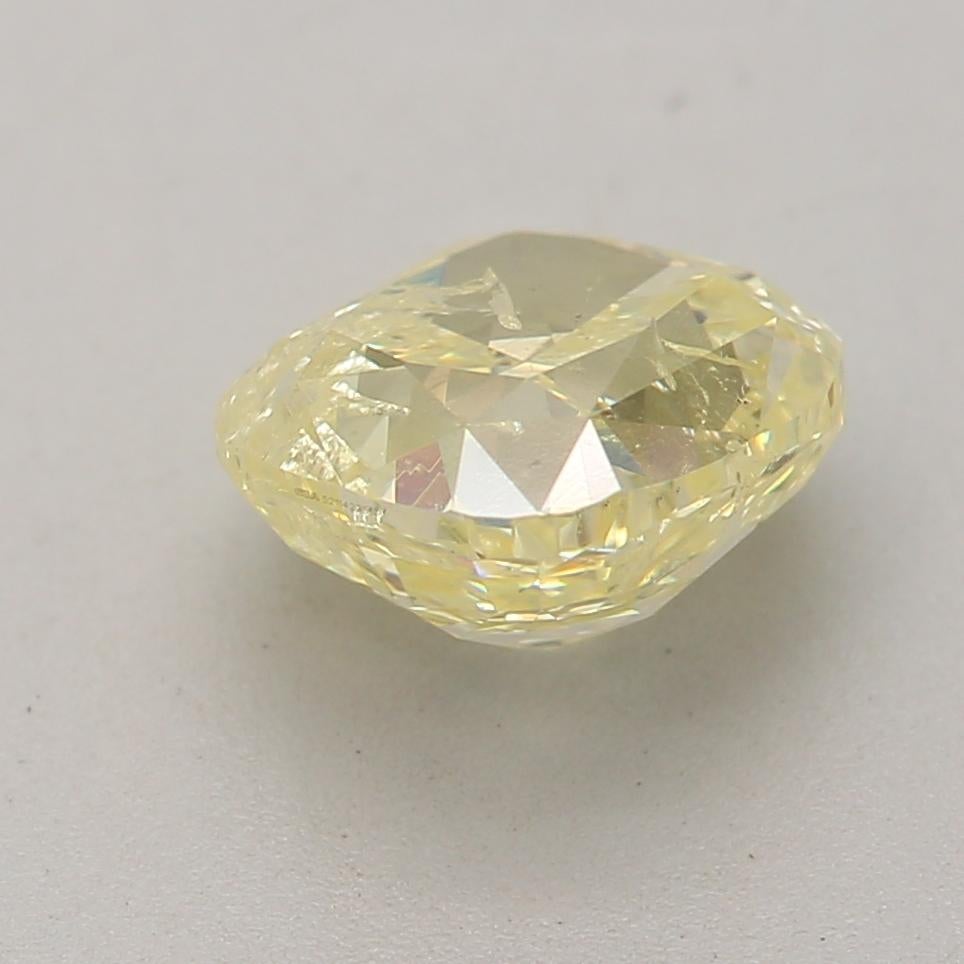 GIA Certified 1.12 Carat Fancy Light Yellow I3 Clarity Diamond In New Condition For Sale In บางรัก, TH