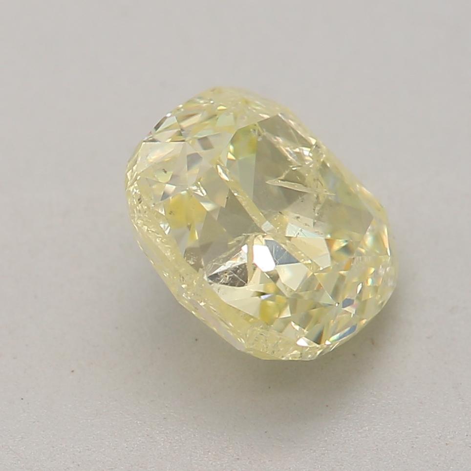 Women's or Men's GIA Certified 1.12 Carat Fancy Light Yellow I3 Clarity Diamond For Sale
