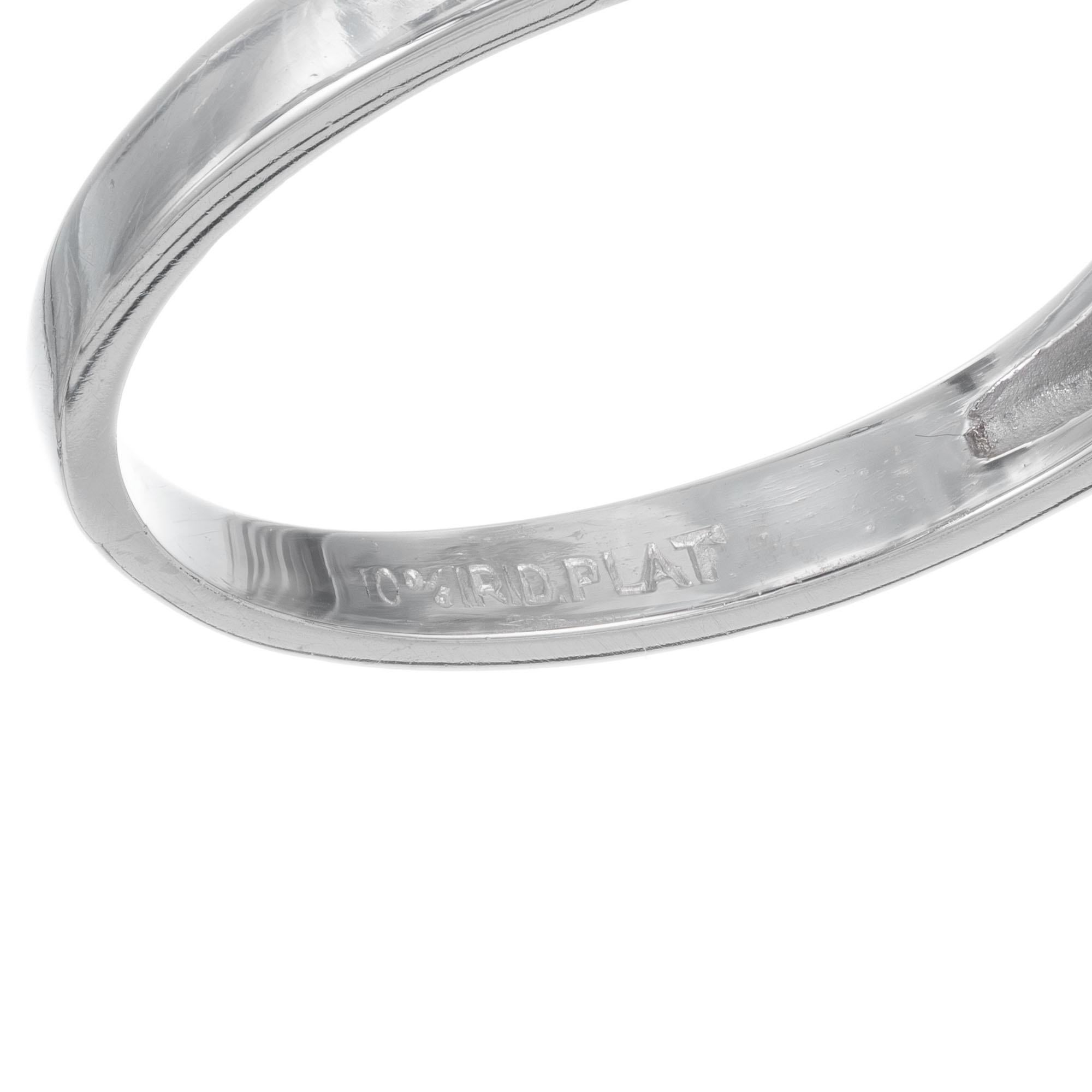 GIA Certified 1.12 Carat Light Yellow Diamond Platinum Engagement Ring For Sale 1