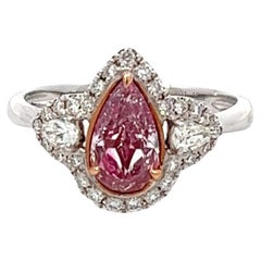 GIA Certified 1.12 Carat Pink Diamond Ring