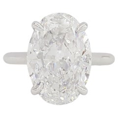 GIA Certified 11.20 Carat Oval Diamond Platinum Solitaire Ring