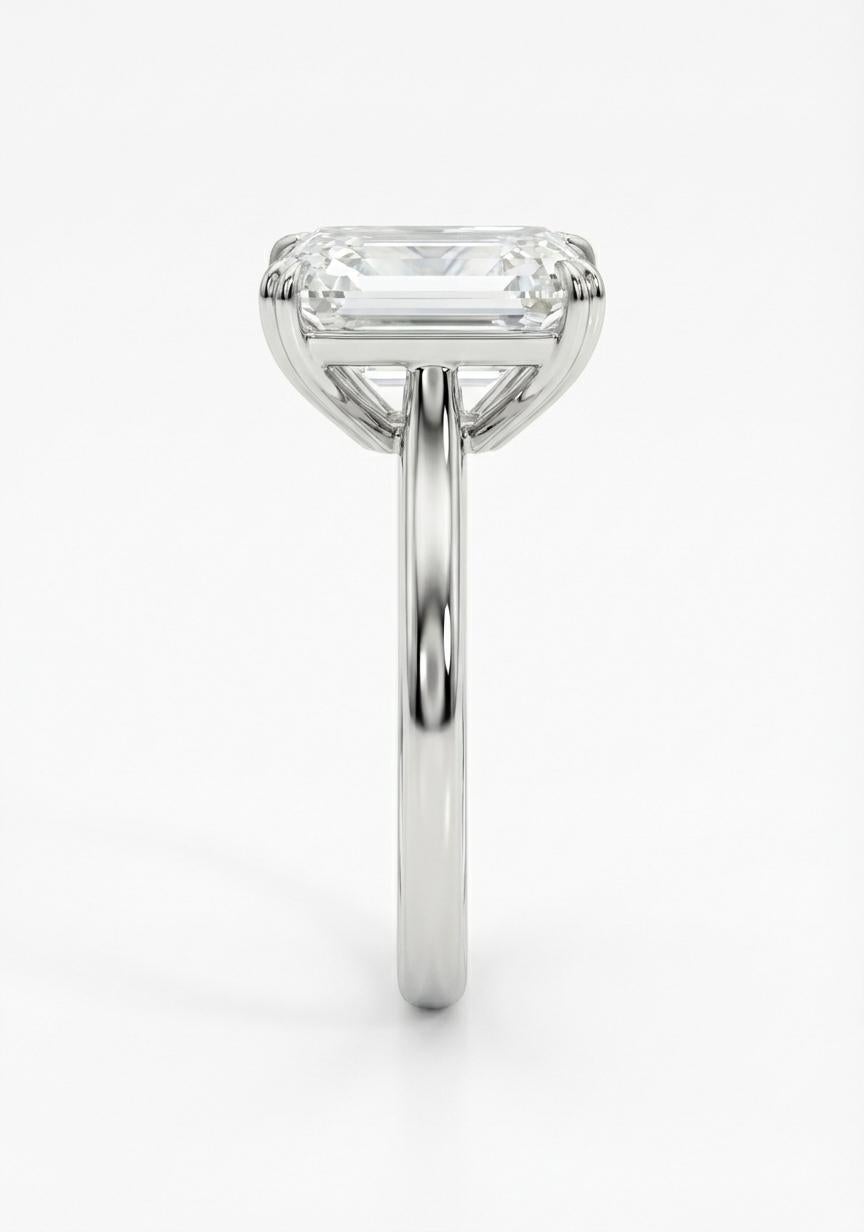 Bague pavée en platine avec diamant taille émeraude de 11,26 carats certifié par le GIA Neuf - En vente à Chicago, IL