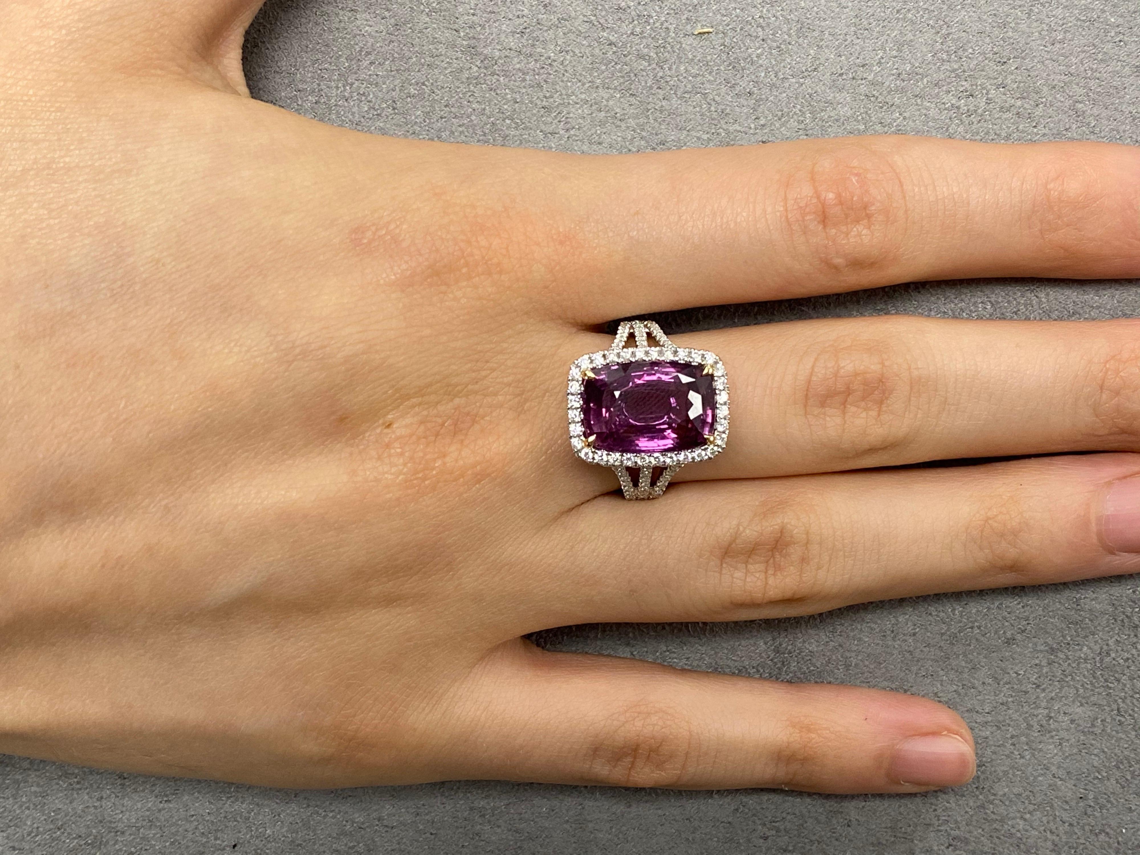 gia certified purple sapphire rings