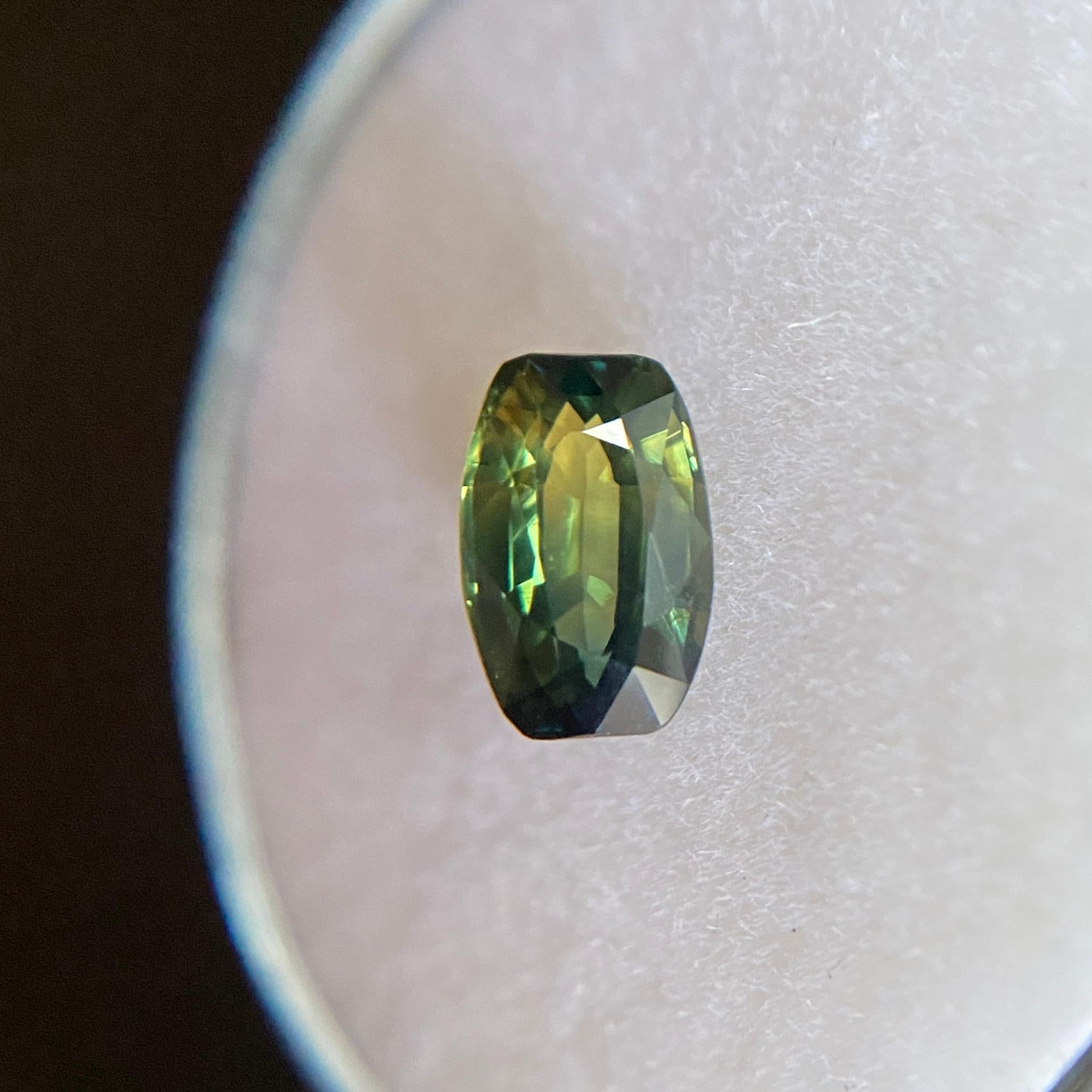 Rare Untreated Australian Parti Colour Sapphire Gemstone.

1.12 Carat unheated sapphire with a rare parti colour effect. Showing blue and yellow green colours with a unique colour split. Very rare and stunning to see.

Fully certified by GIA