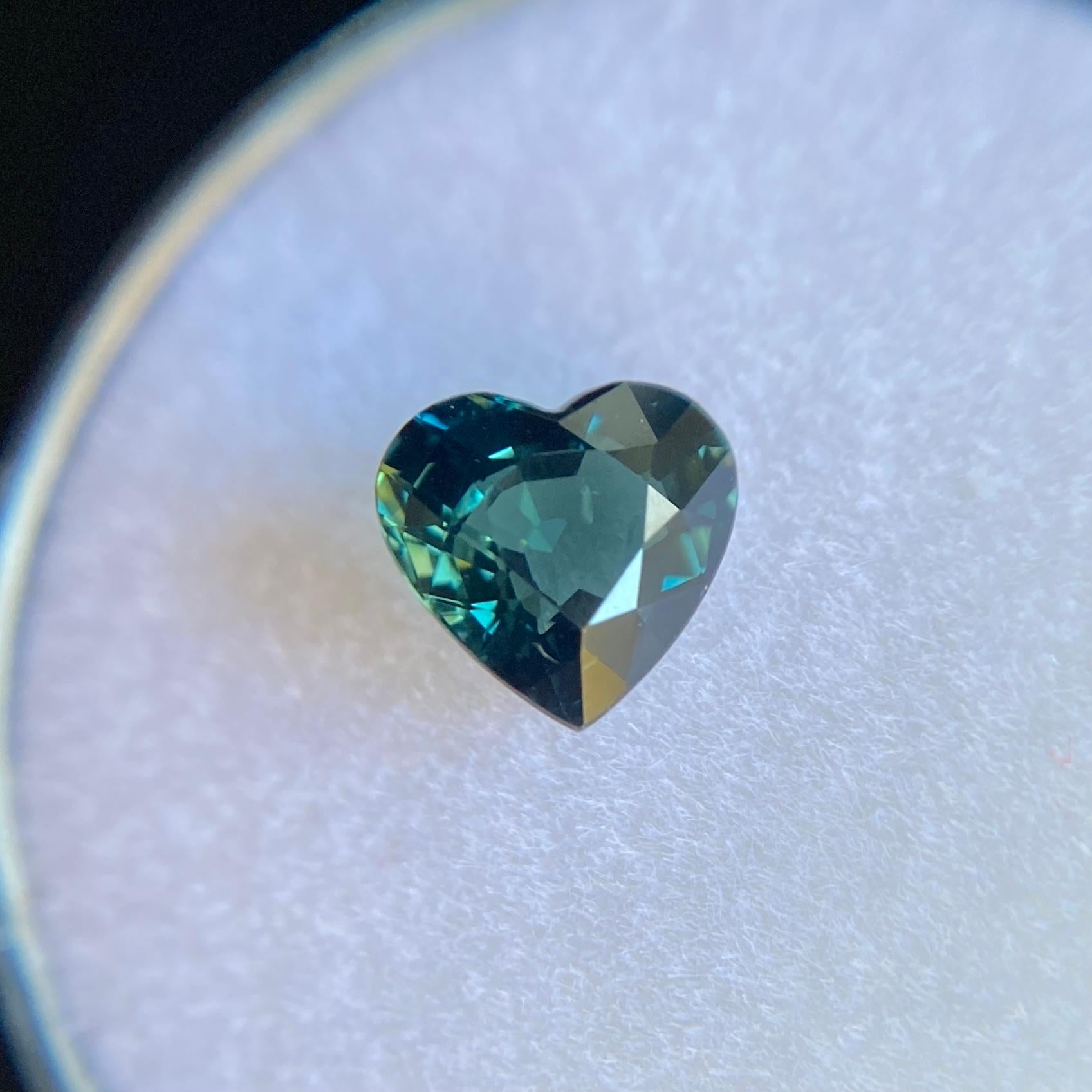 GIA Certified Untreated Green Blue Sapphire Gemstone.

1.12 Carat unheated sapphire with a beautiful deep green blue colour.

Fully certified by GIA confirming stone as natural and untreated.

The sapphire has excellent clarity, a very clean