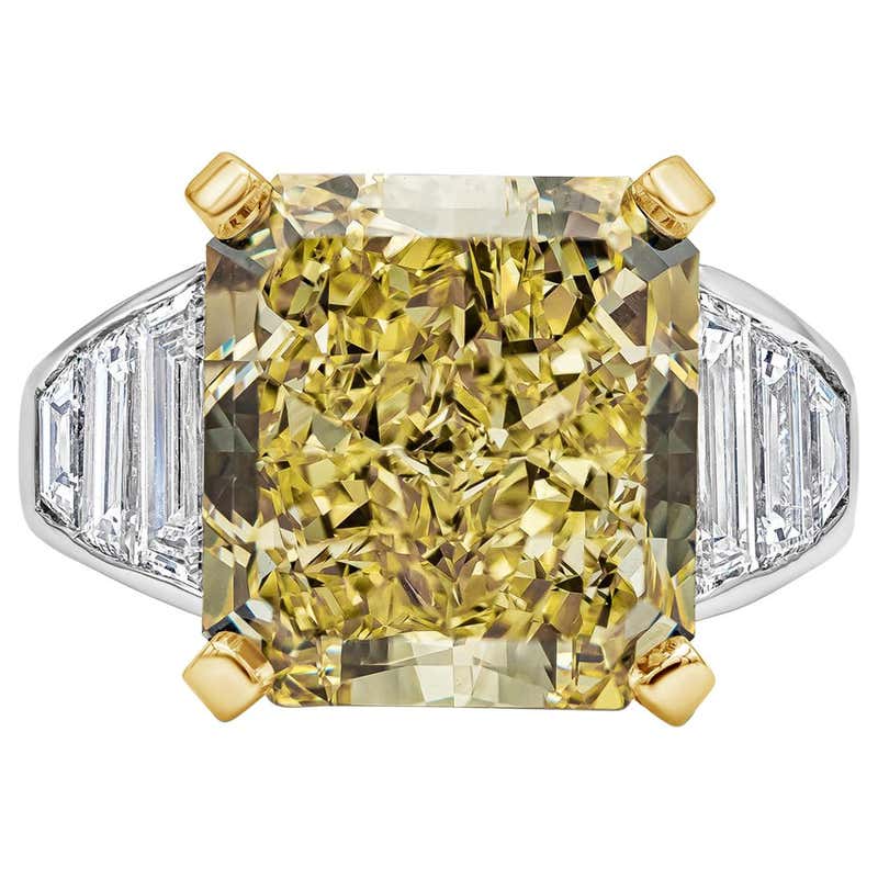 GIA Certified 3.52 Carat Yellow Radiant Cut Diamond For Sale at 1stDibs