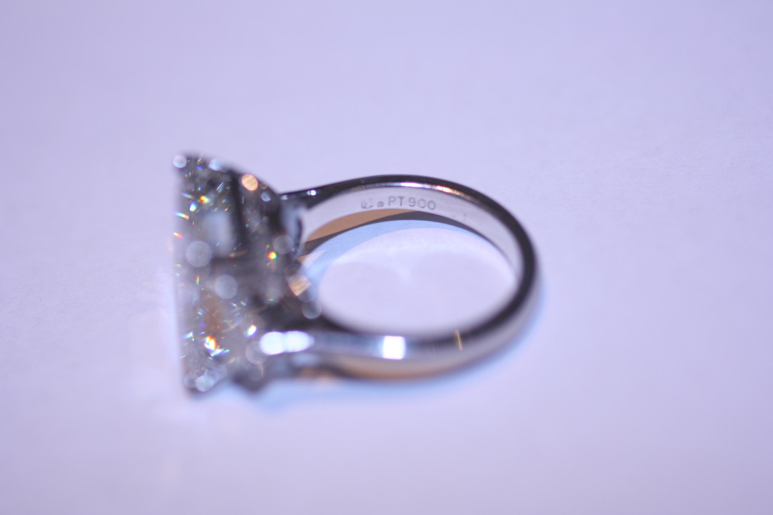 Women's or Men's GIA Certified 11.32 Carat J VS2 Asscher Cut Diamond Ring For Sale
