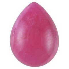 GIA Certified 11.35 Carat Pear Shape Cabuchon Ruby
