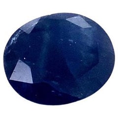 GIA Certified 11.38 Carat Oval Shape Dark Blue Sapphire