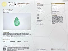 GIA Certified 1.13ct Paraiba Tourmaline Light Green Pear Cut Rare Gemstone